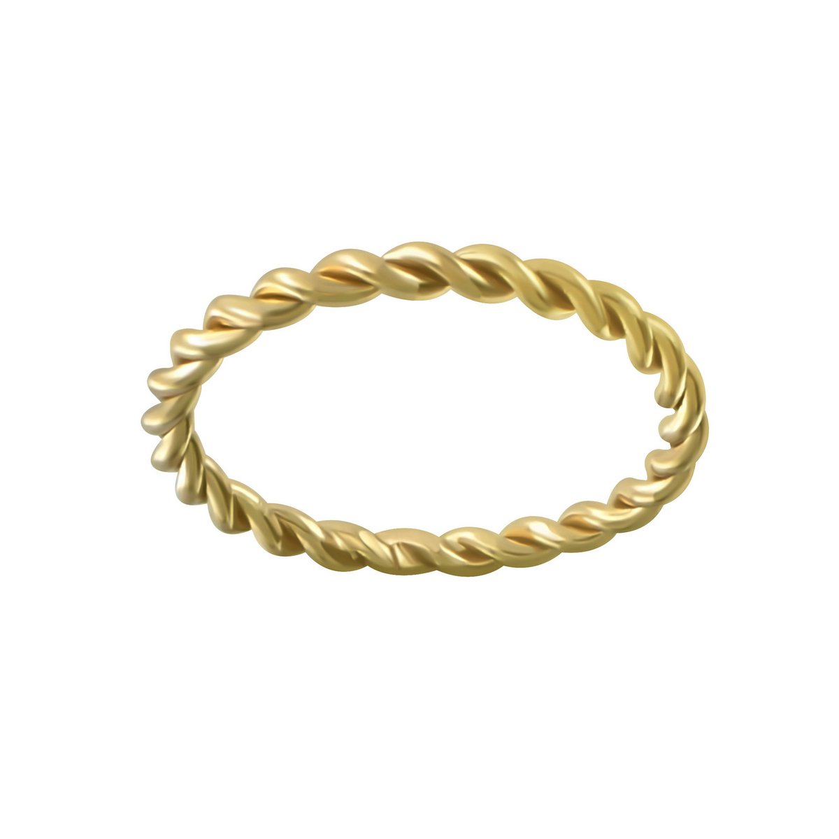 Breiter geflochtener Ring aus 925er Sterlingsilber - gold